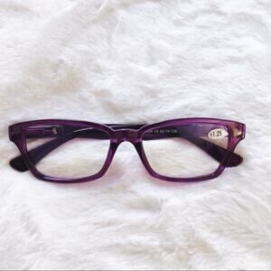 Alek Purple Pattern Reader Blue Light Glasses